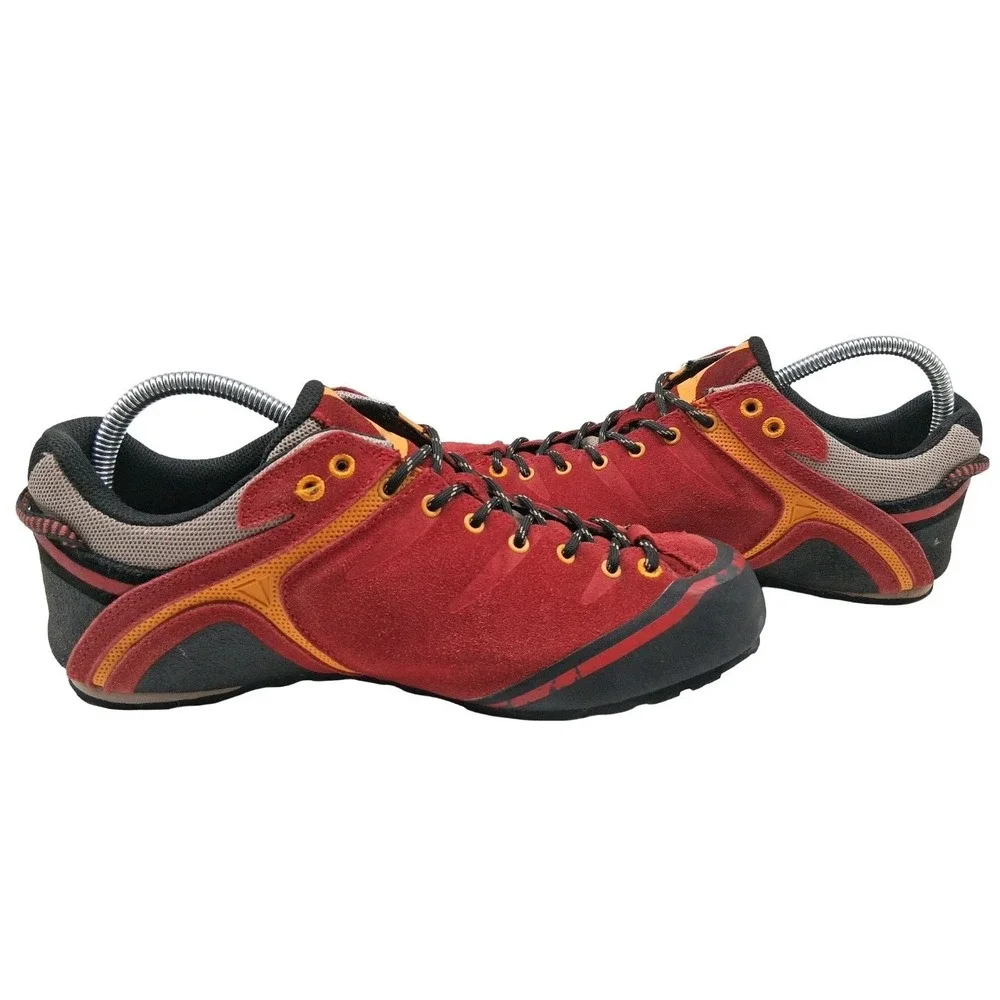Dachstein Shoes Mens Size 8.5 Red Suede Trail Hiking Approach Vibram Sneakers_13